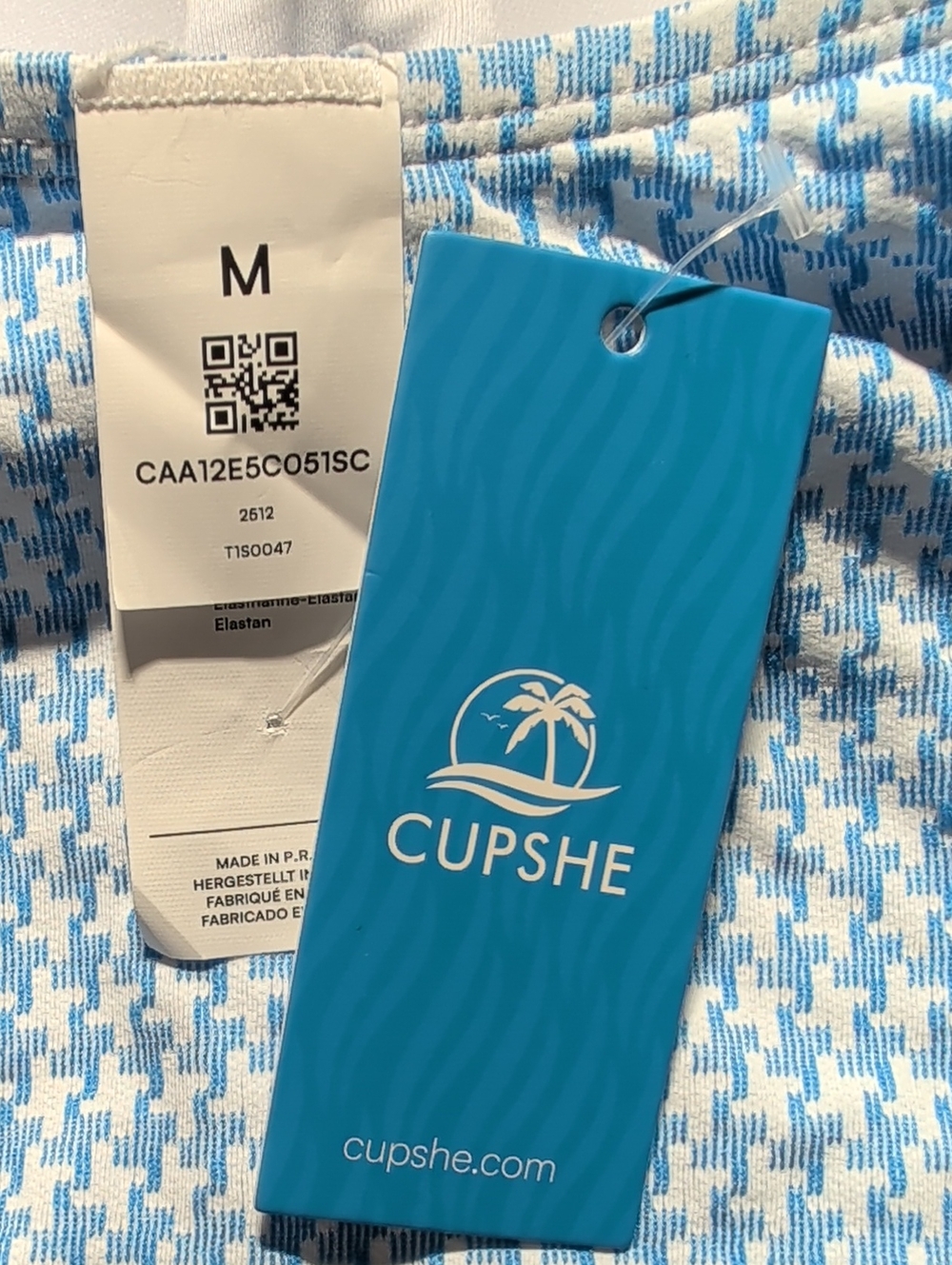 Cupshe Sugar & Spice Houndstooth One Piece Swimsuit - Picture 9 of 12
